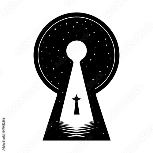 Key Hole Silhouette vector illustration