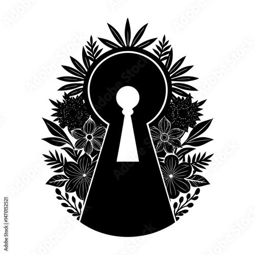 Key Hole Silhouette vector illustration
