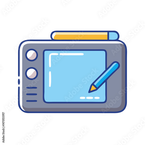 Drawing Tablet Icon Representing Digital Illustration and Creative Design Tool