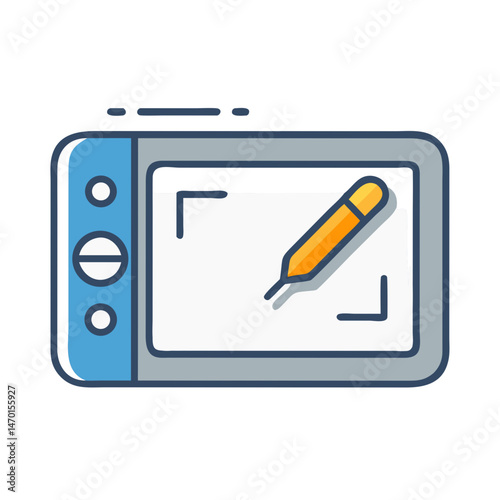 Drawing Tablet Icon Representing Digital Illustration and Creative Design Tool
