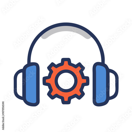 Ear Protection Icon Representing Noise Reduction and Hearing Safety
