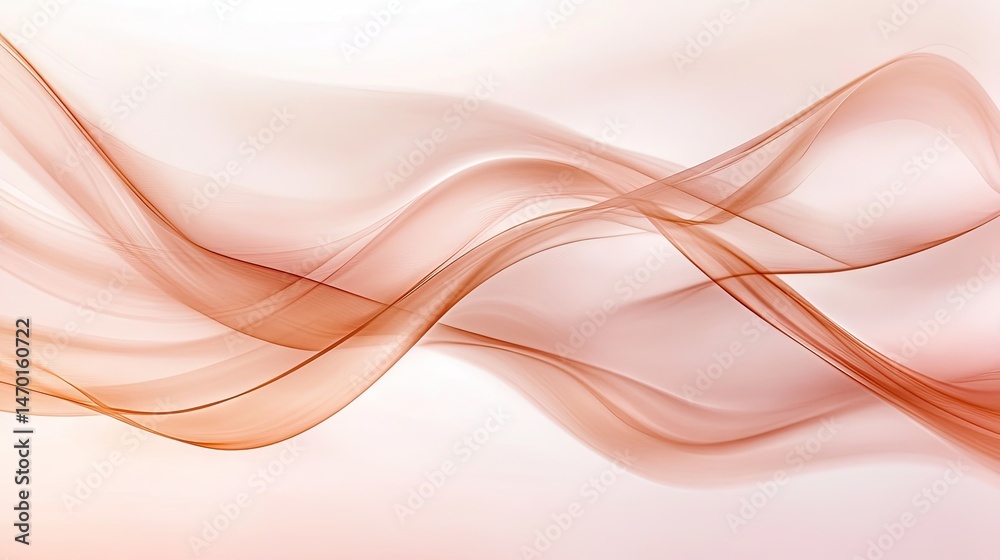 Obraz premium Elegant, flowing lines in soft, peachy tones.