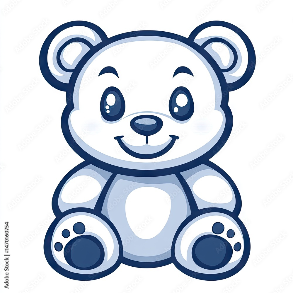 Obraz premium Cute cartoon polar bear