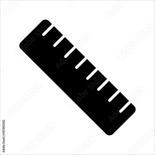 Rule Icon Symbol isolated white background. vector illustration. color editable.