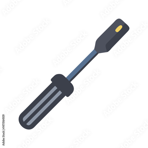 Flathead Screwdriver Tool Icon – Hand Tool, Manual Work, and DIY Symbol
