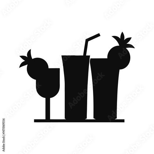 set of cocktails