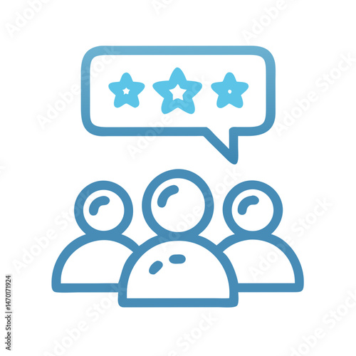 Group Review Icon – Team Feedback, Evaluation, and Collaboration Symbol