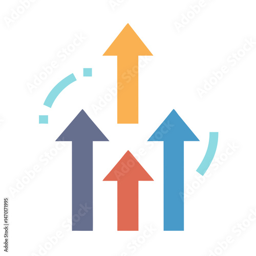 Free Download  Growth Arrows Icon – Business Expansion, Progress, and Success Symbol - GFXLoad