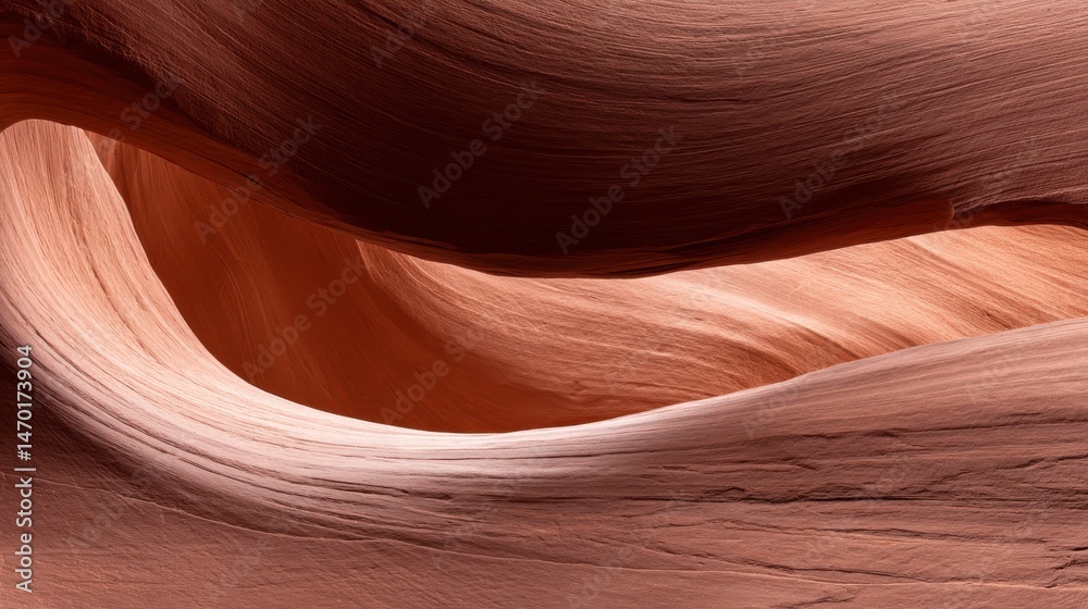 Obraz premium Wavy Textured Canyon Walls Illuminated by Sunlight Creating a Serene Natural Landscape