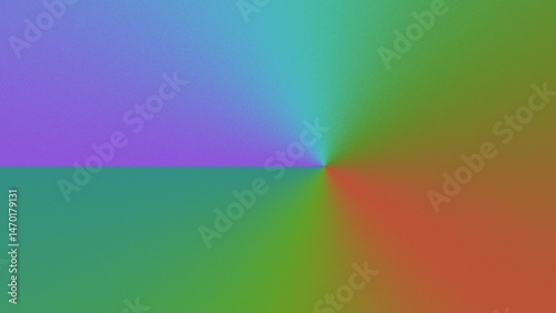 Abstract gradient artwork featuring a vibrant color spectrum radiating from a central point, creating a dynamic and visually appealing composition