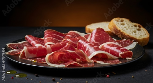 Wallpaper Mural Delectable Thinly Sliced Jamón Ibérico A Culinary Delight of Spain's Rich Gastronomic Heritage Torontodigital.ca