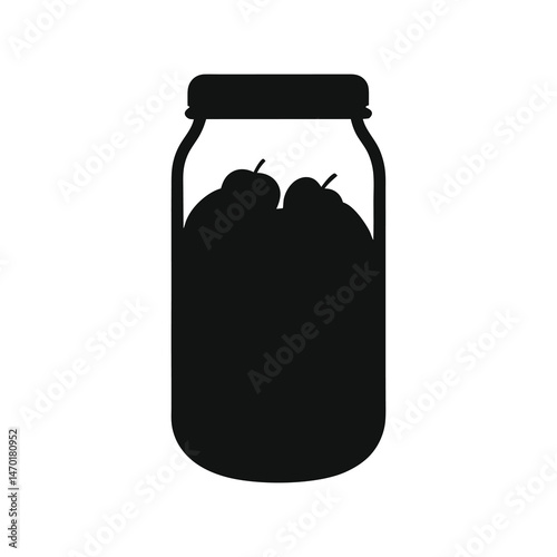 glass jar of preserved tomatoes