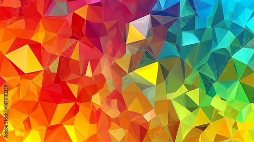 Colorful Abstract Triangle Background.