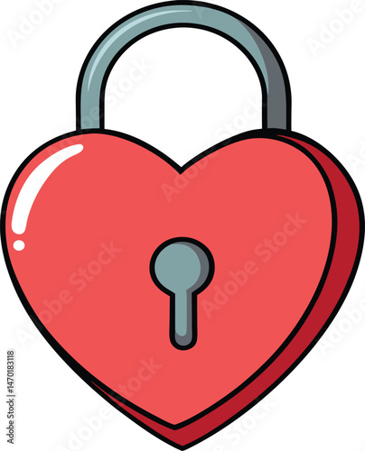 Heart shaped padlock