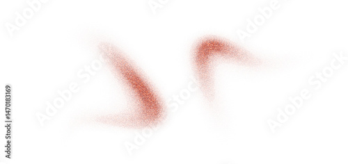 Powder spice pepper chili seasoning. Red paprika fly splash dust. Realistic 3D masala explosion with chili flakes and abstract spiral. Hot flavor condiment texture ideal for cooking design.