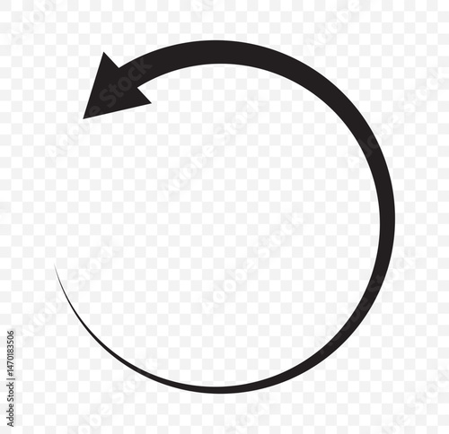 circle arrow icon set. circular arrow icon, refresh, reload, rotation arrow icon symbol sign, vector illustration on Transparent Background. EPS 10.