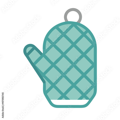 Kitchen Pot Holder or Oven Mitt Icon – Cooking and Heat Protection Symbol Vector Design