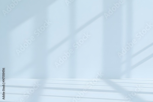 Light Gray Background with Soft Window Shadows Minimalist Photography