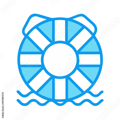 Lifebuoy Icon – Water Rescue Safety Device Vector Illustration