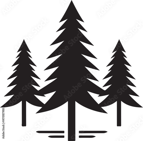 Camping tree vector