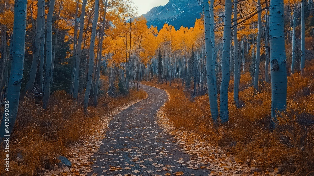 Obraz premium Autumnal Forest Road