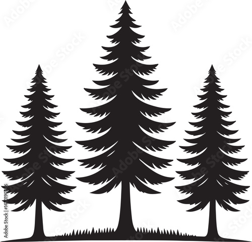 Camping tree vector