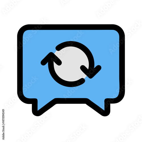 Message Refresh Icon – Conversation and Chat Update Symbol
