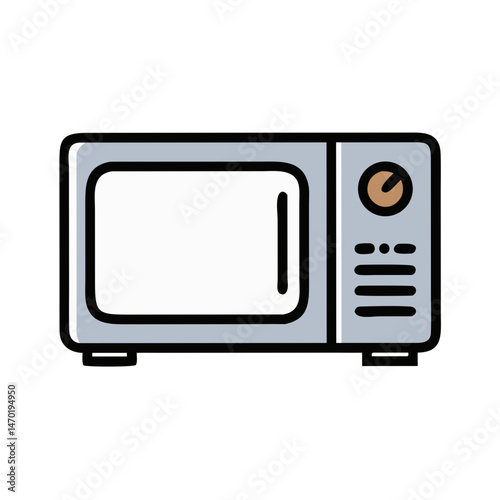 Microwave Oven Appliance Icon – Kitchen Appliance Symbol