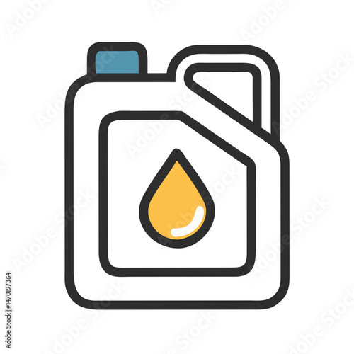 Motor Oil Container Icon – Engine Lubrication and Car Maintenance Symbol