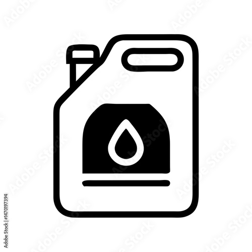 Motor Oil Container Icon – Engine Lubrication and Car Maintenance Symbol
