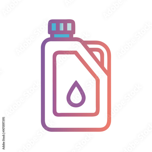 Motor Oil Container Icon – Engine Lubrication and Car Maintenance Symbol