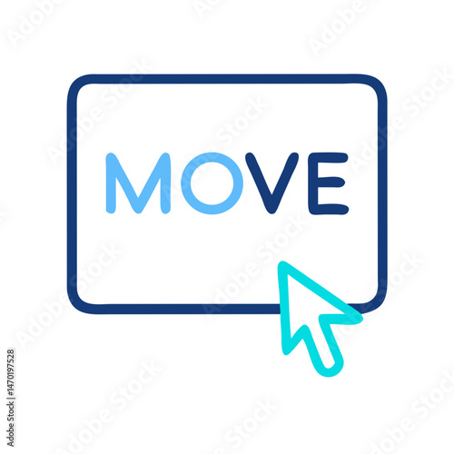 Move Tool Icon – Drag and Drop Interface Symbol for UI Design