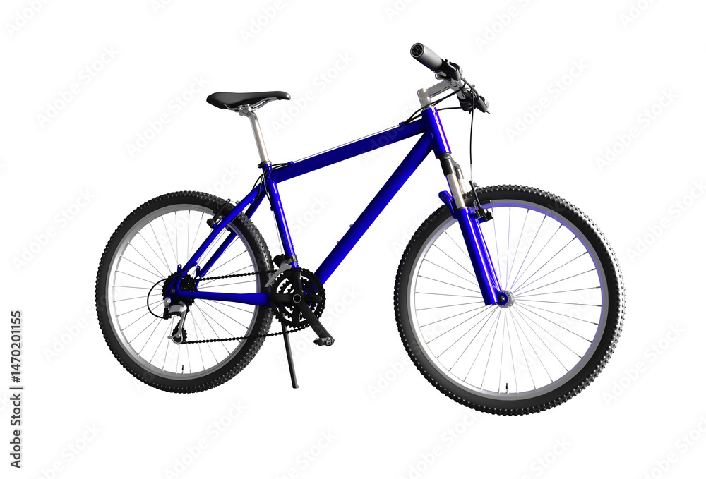 Obraz premium Bicycle isolated. Blue Road Bike Isolated. Speed Racing Bicycle. 