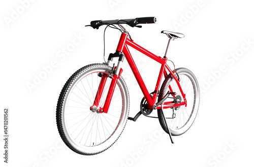 Bicycle isolated. Red Road Bike Isolated. Speed Racing Bicycle.	