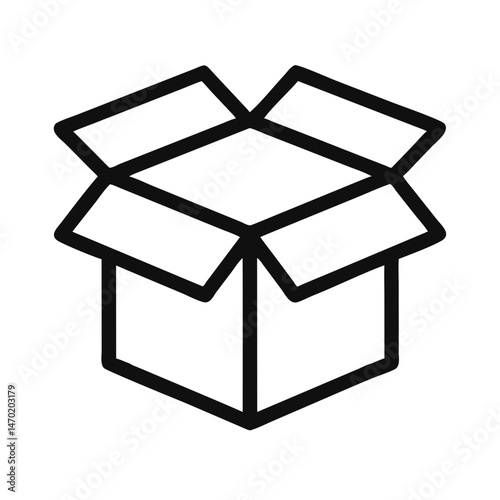 Open Box Icon – Unboxing and Package Symbol