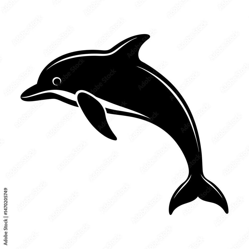 Fototapeta premium Dolphin Silhouette vector illustration