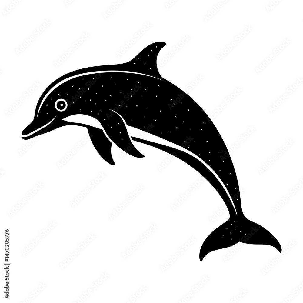 Obraz premium Dolphin Silhouette vector illustration