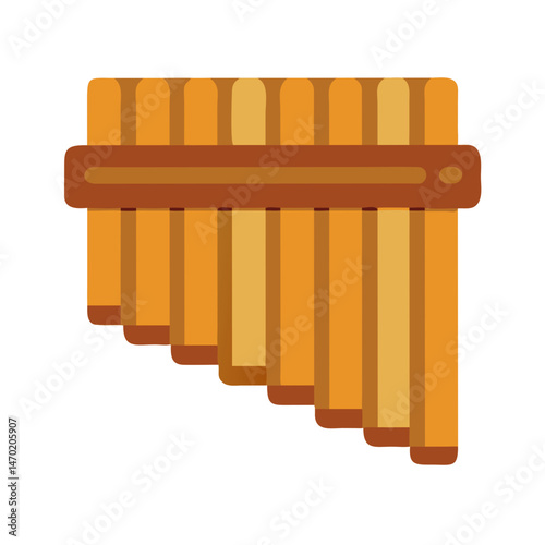 Pan Flute Icon – Traditional Wind Instrument Symbol