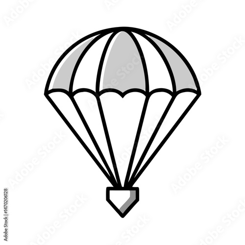 Parachute for Skydiving or Paragliding Icon – Aerial Sports Symbol