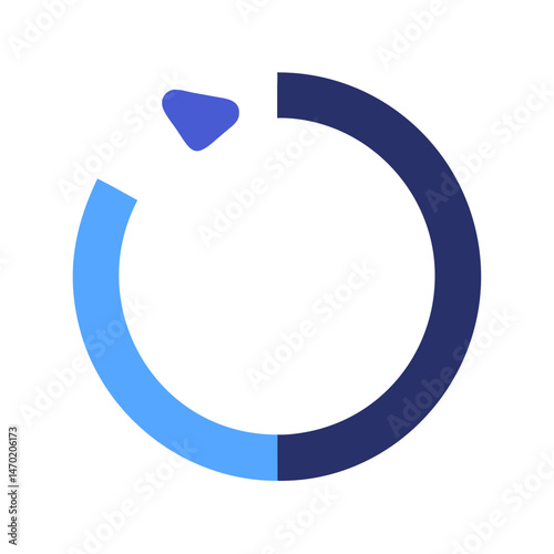 Partial Circular Loader Icon – Progress and Loading Symbol