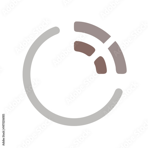 Partial Circular Loader Icon – Progress and Loading Symbol