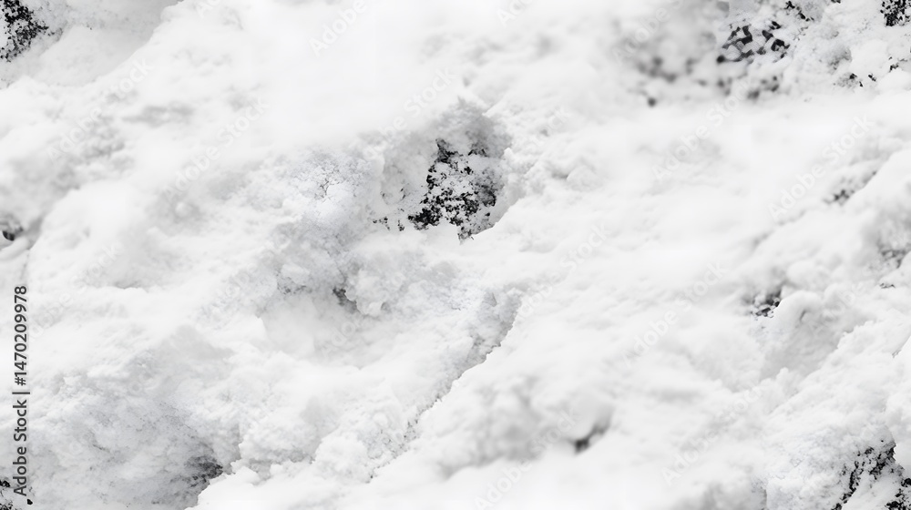 Detailed close-up view of textured white powder. Detailed close-up view of textured white powder.
