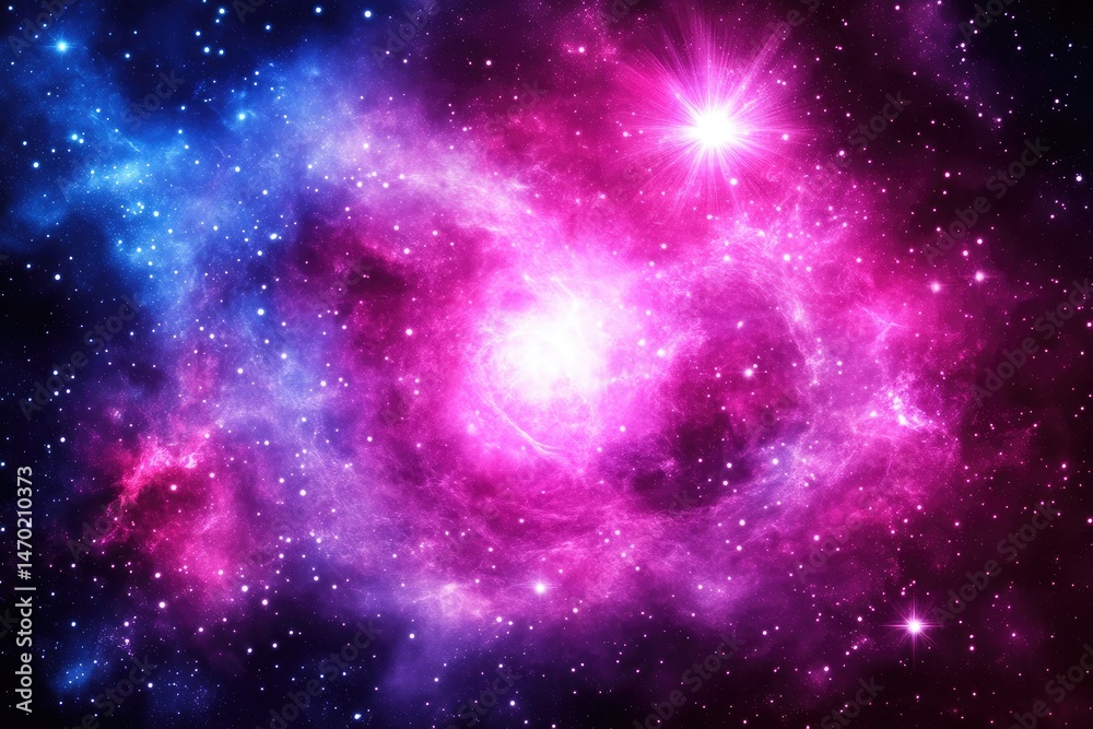 Obraz premium Nebula in deep space. Colors swirl in swirling patterns