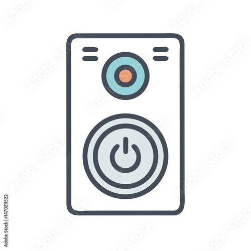Power Button Icon – Audio Device Control and Activation Symbol