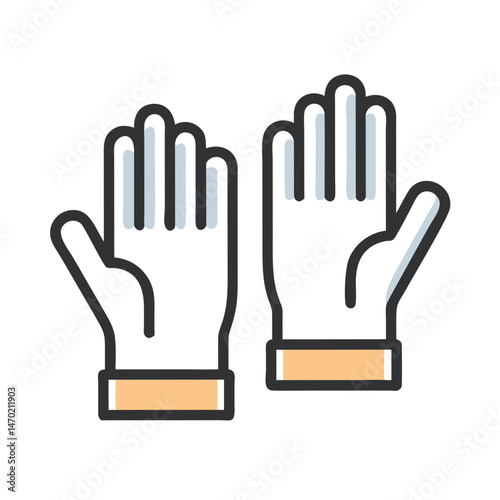 Protective Gloves Icon – Hand Safety and Protection Symbol