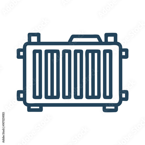 Radiator Icon – Engine Cooling System Symbol