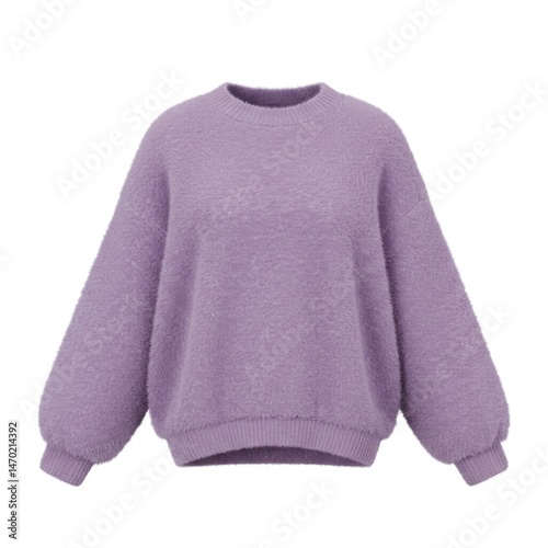 Purple Fluffy Oversize Sweater for Women