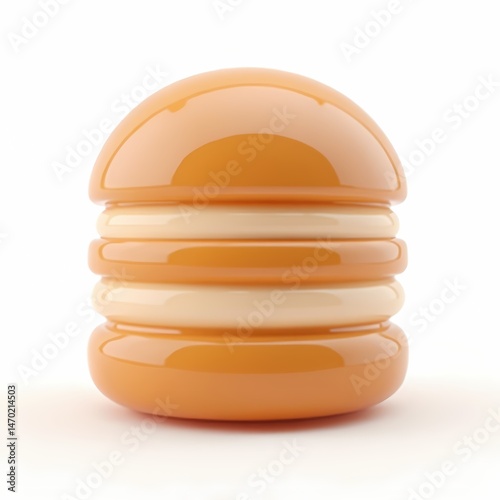 Stylized Burger on White Background