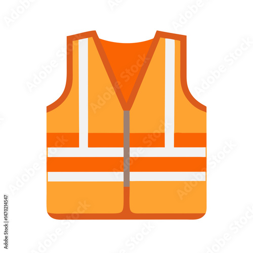 Reflective Safety Vest Icon – Construction and Visibility Symbol