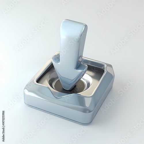 Metal Arrow Pointing Down in Square